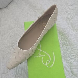 Sam Edelman Ivory Woven Flats Brand New